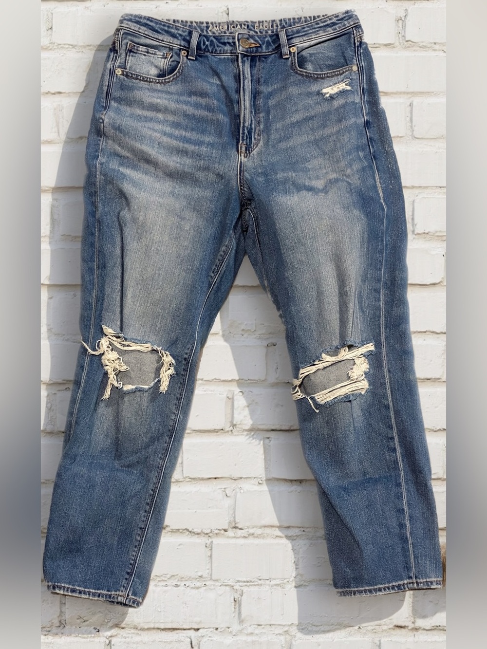 Women's Distressed Blue Ripped Jeans